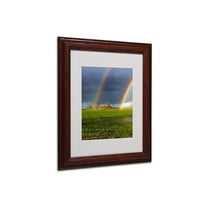 Trademark Fine Art "Double Rainbow" Framed Canvas Art by Mathieu Rivrin
