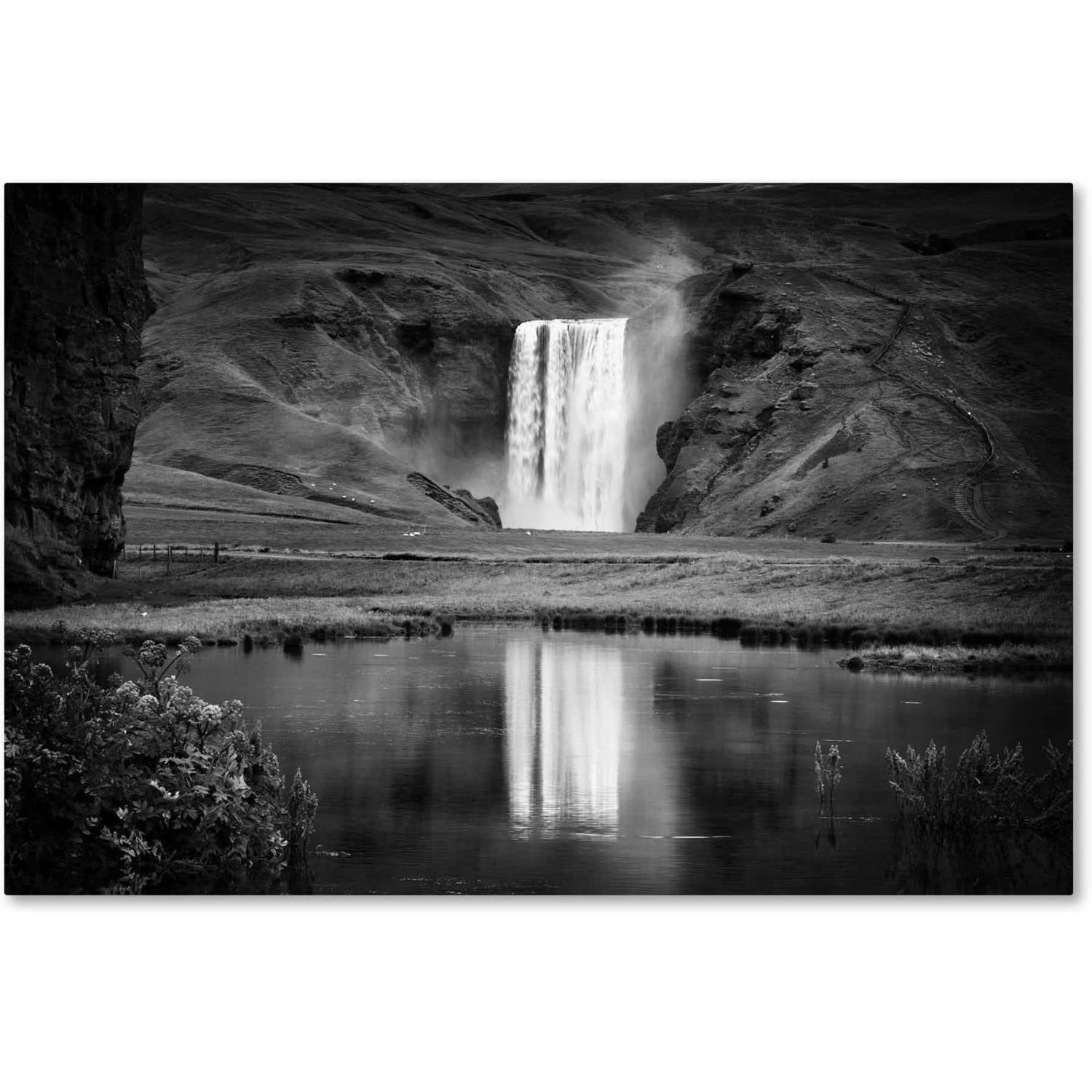 Trademark Fine Art 'Double Skogafoss' Canvas Art by Philippe Sainte-Laudy