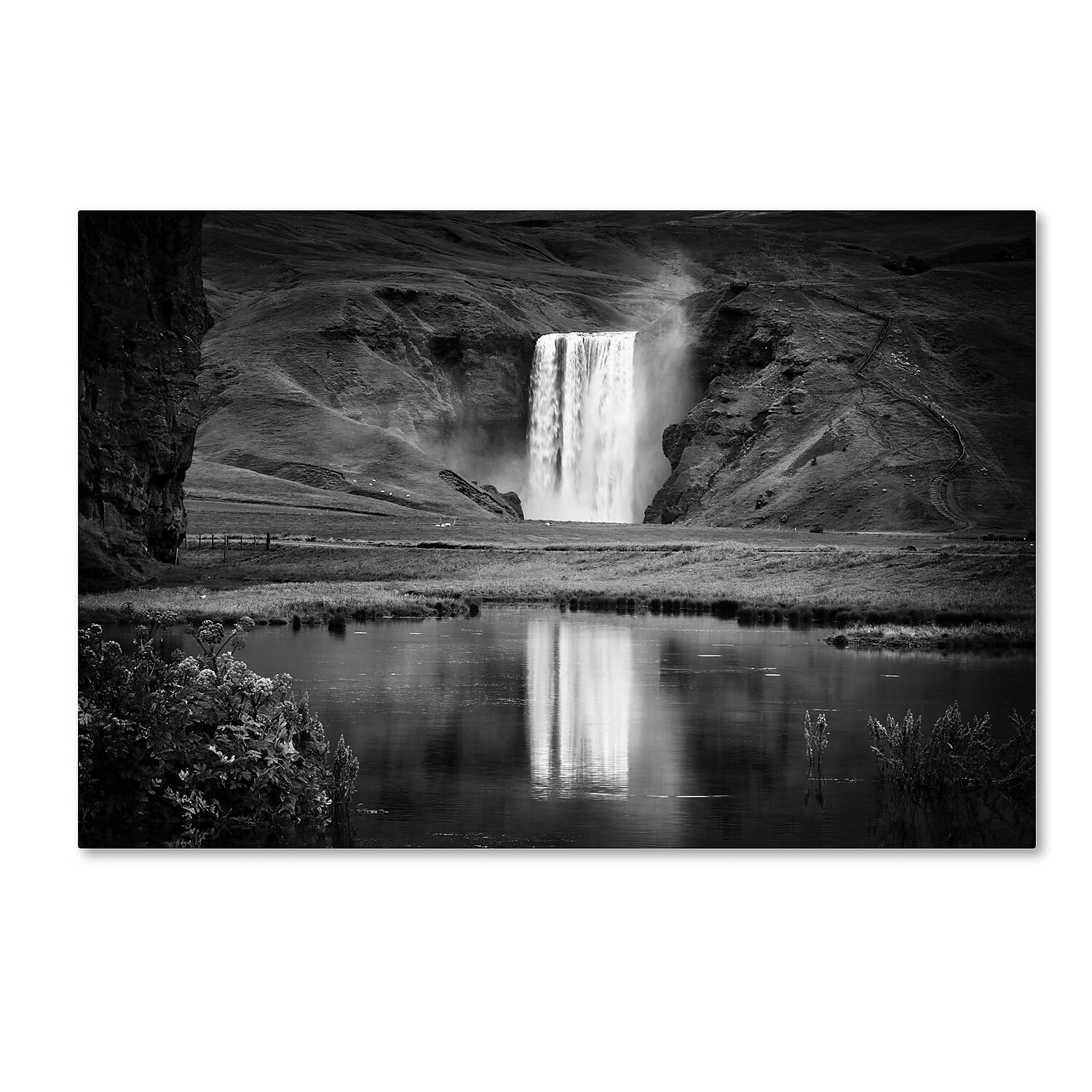 Trademark Fine Art 'Double Skogafoss' Canvas Art by Philippe Sainte-Laudy