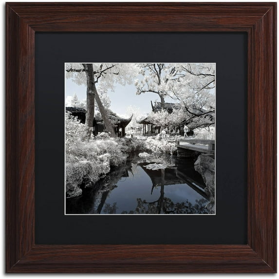Trademark Fine Art "Double Temples" Canvas Art by Philippe Hugonnard, Black Matte, Wood Frame