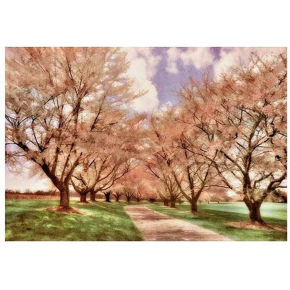 Trademark Fine Art "Down the Cherry Lined Lane" Canvas Art by Lois Bryan