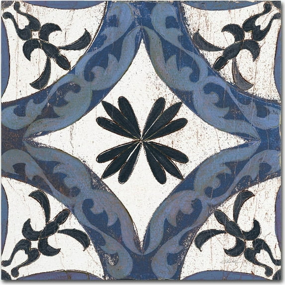 Trademark Fine Art "Downtown I Indigo and Cream" Canvas Art by Silvia Vassileva