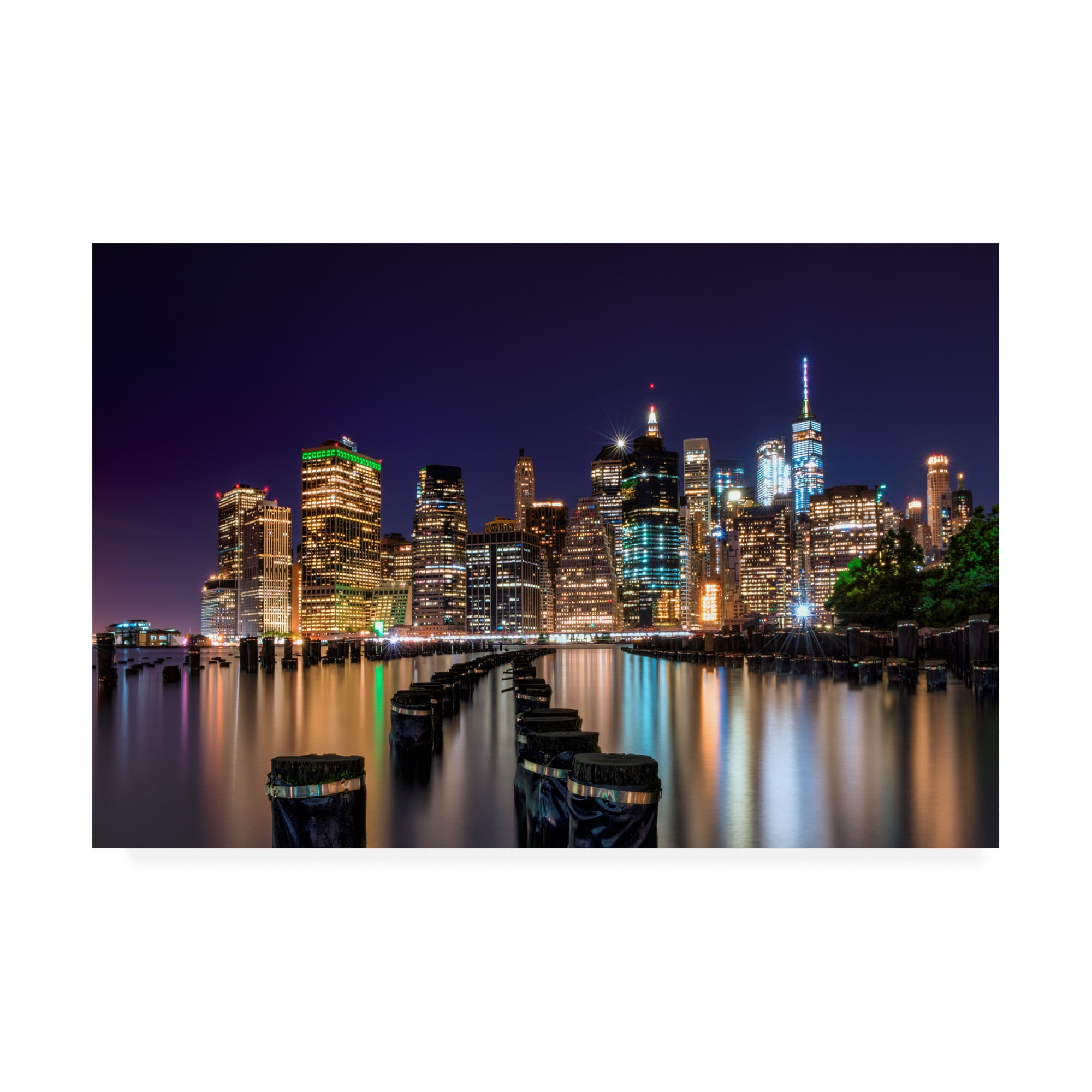Trademark Fine Art 'Downtown Manhattan' Canvas Art by David Ayash