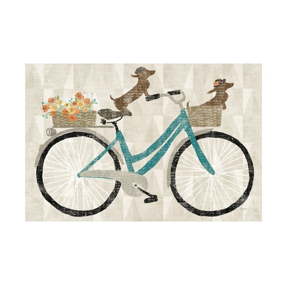 Trademark Fine Art 'Doxie Ride ver I' Canvas Art by Sue Schlabach