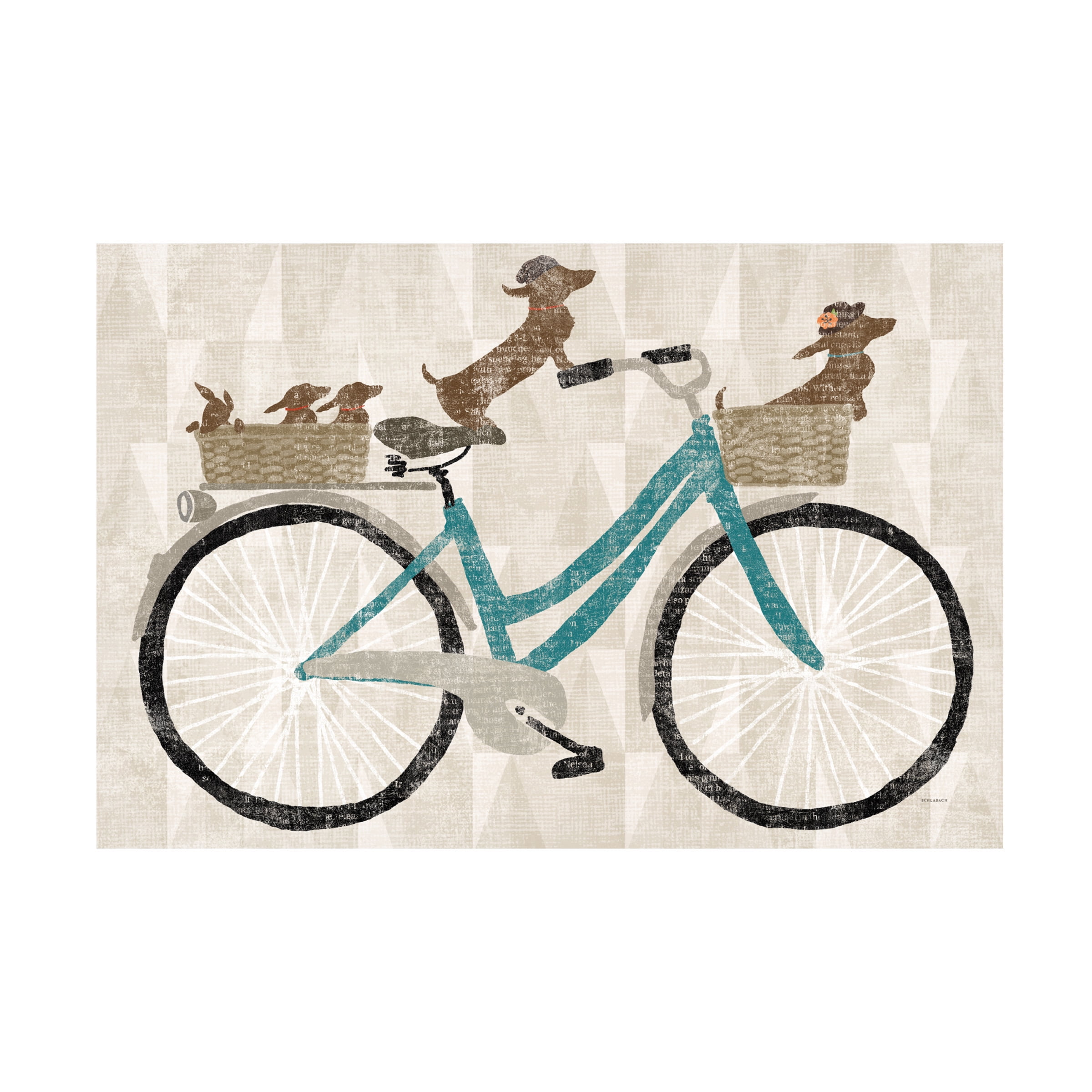 Trademark Fine Art 'Doxie Ride ver II' Canvas Art by Sue Schlabach