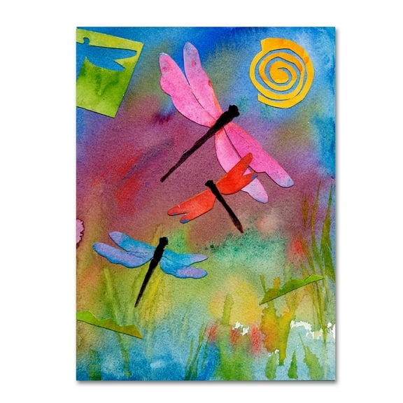 Trademark Fine Art 'Dragonflies' Canvas Art by Whiskers Studio