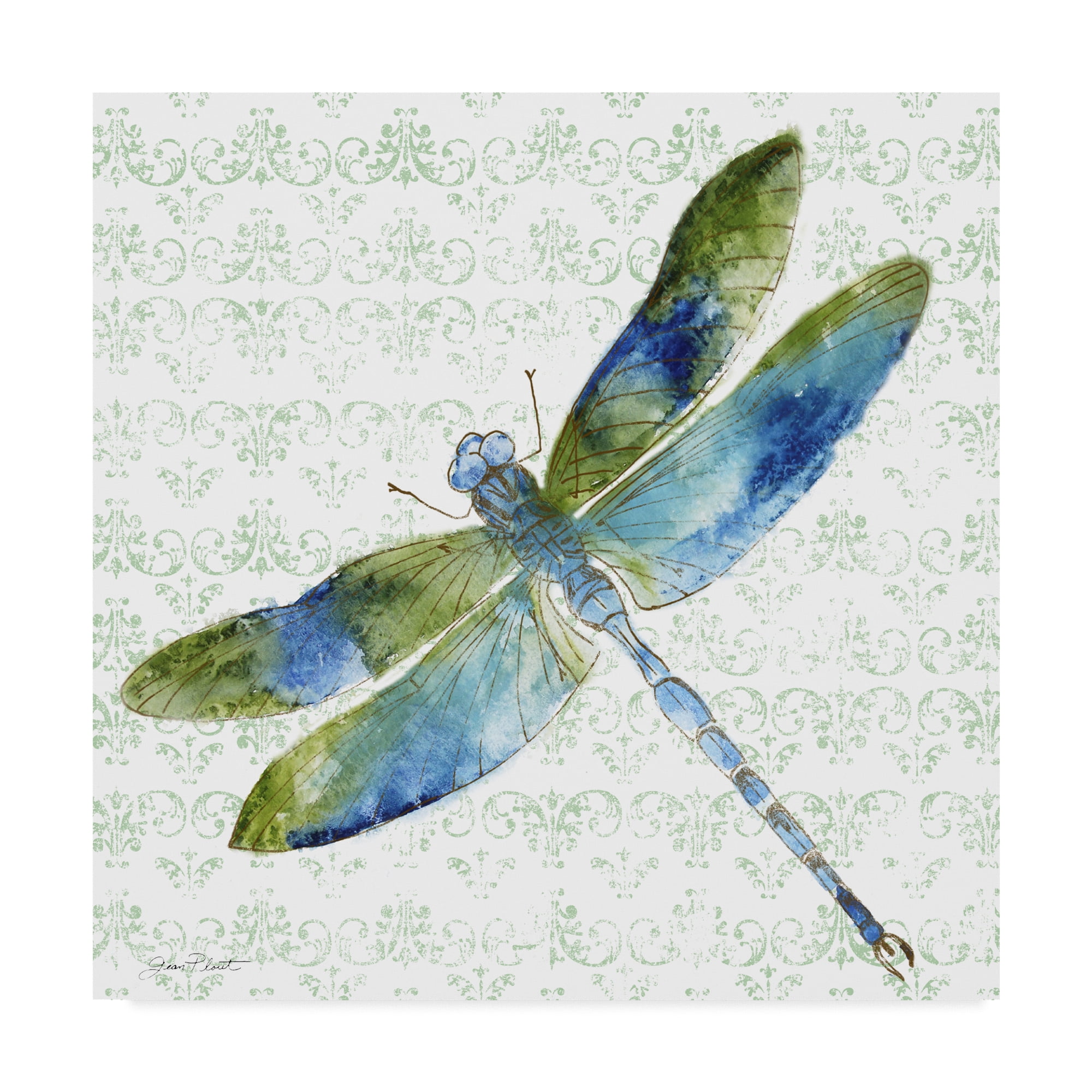 Trademark Fine Art 'Dragonfly Bliss 2' Canvas Art by Jean Plout