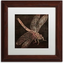 Trademark Fine Art "Dragonfly" Canvas Art by Color Bakery White Matte, Wood Frame