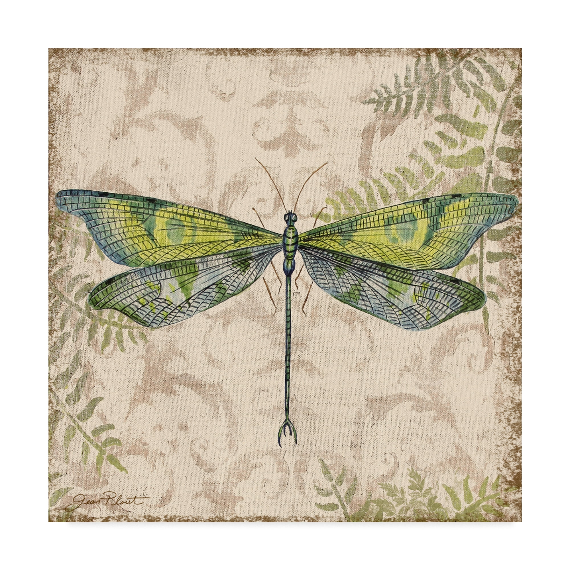 Trademark Fine Art 'Dragonfly Daydreams 3' Canvas Art by Jean Plout