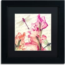 Trademark Fine Art "Dragonfly Morning I" Canvas Art by Color Bakery Black Matte, Black Frame