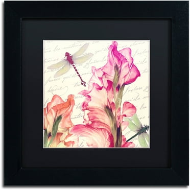 Trademark Fine Art "Dragonfly Morning I" Canvas Art by Color Bakery Black Matte, Black Frame