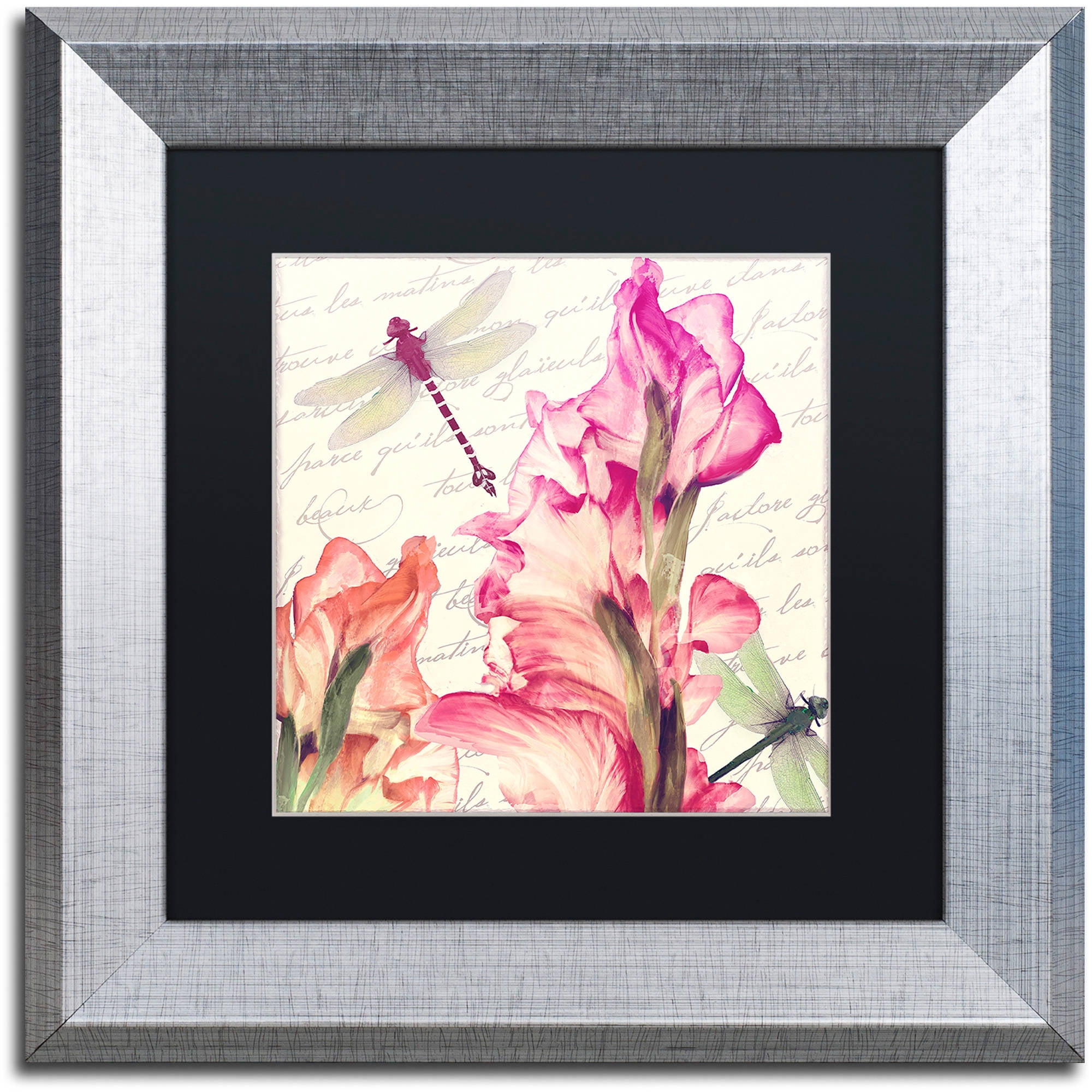 Trademark Fine Art "Dragonfly Morning I" Canvas Art by Color Bakery Black Matte, Silver Frame