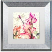 Trademark Fine Art "Dragonfly Morning I" Canvas Art by Color Bakery White Matte, Silver Frame