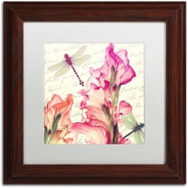 Trademark Fine Art "Dragonfly Morning I" Canvas Art by Color Bakery White Matte, Wood Frame