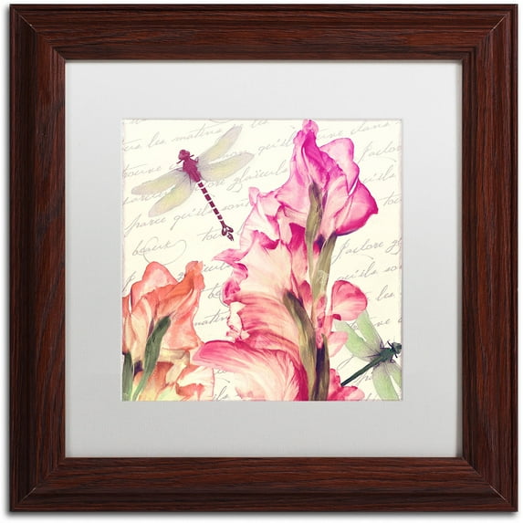 Trademark Fine Art "Dragonfly Morning I" Canvas Art by Color Bakery White Matte, Wood Frame