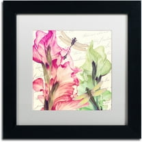 Trademark Fine Art "Dragonfly Morning II" Canvas Art by Color Bakery White Matte, Black Frame