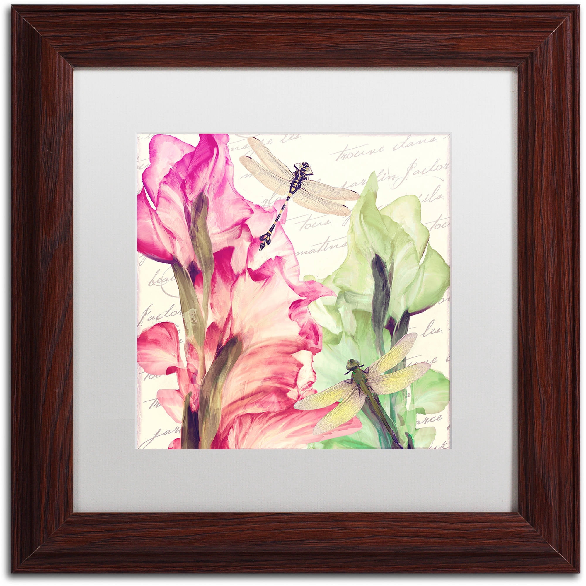 Trademark Fine Art "Dragonfly Morning II" Canvas Art by Color Bakery White Matte, Wood Frame