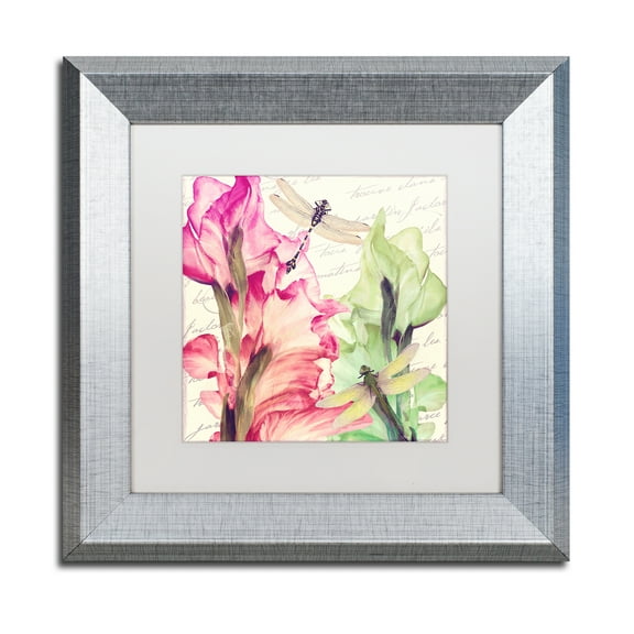 Trademark Fine Art 'Dragonfly Morning II' Silver Framed Art by Color Bakery