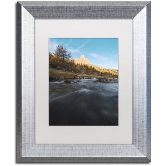 Trademark Fine Art 'Dream About Landscape' Canvas Art by Mathieu Rivrin, White Matte, Silver Frame
