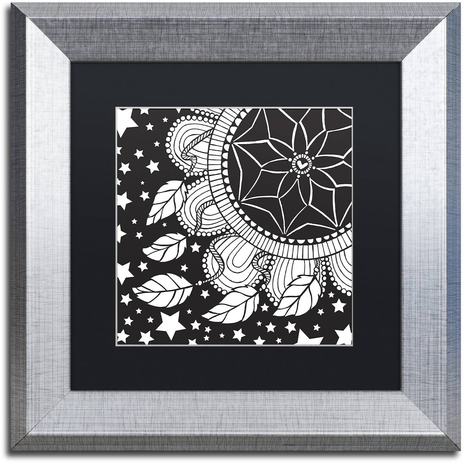 Trademark Fine Art "Dream Catcher" Canvas Art by Hello Angel, Black Matte, Silver Frame
