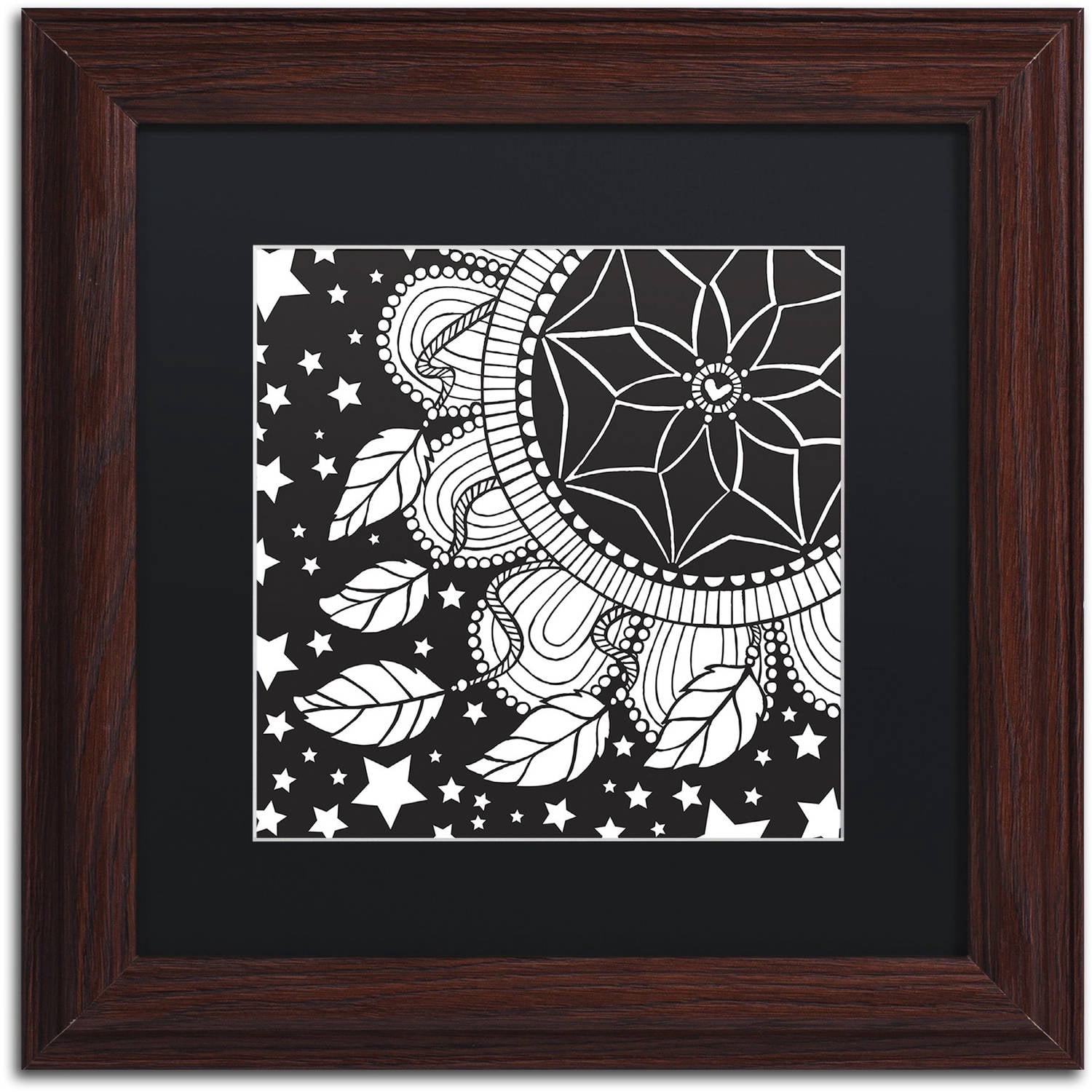 Trademark Fine Art "Dream Catcher" Canvas Art by Hello Angel, Black Matte, Wood Frame