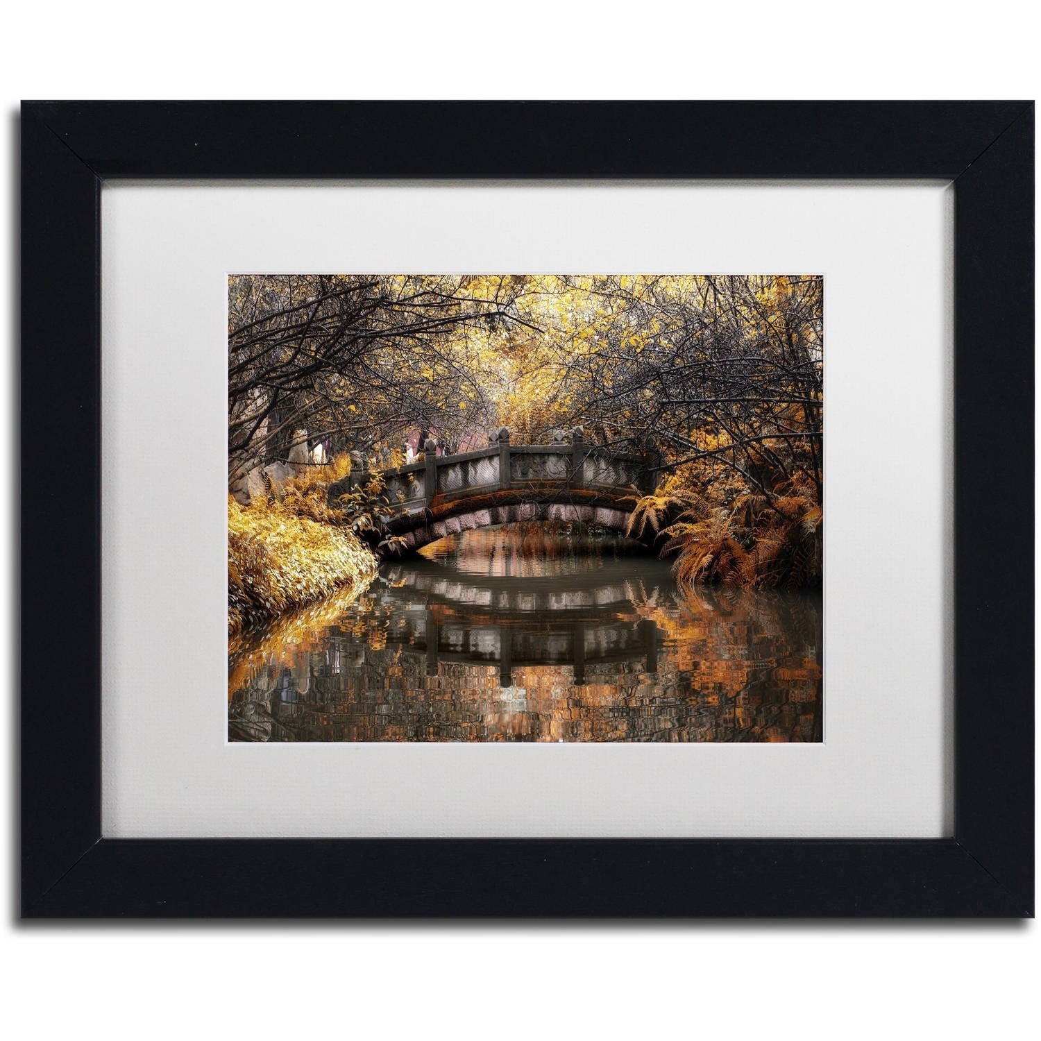 Trademark Fine Art "Dream Fall" Canvas Art by Philippe Hugonnard, White Matte, Black Frame