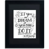 Trademark Fine Art "Dream It Do It" Canvas Art by Elizabeth Caldwell, Black Matte, Black Frame
