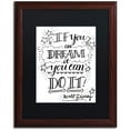 thumbnail image 1 of Trademark Fine Art "Dream It Do It" Canvas Art by Elizabeth Caldwell, Black Matte, Wood Frame, 1 of 4