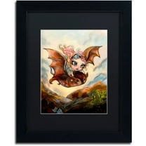 Trademark Fine Art "Dreaming Of Flying" Canvas Art by Natasha Wescoat, Black Matte, Black Frame