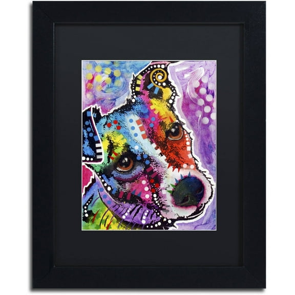 Trademark Fine Art "Dreamy Jack" Canvas Art by Dean Russo, Black Matte, Black Frame