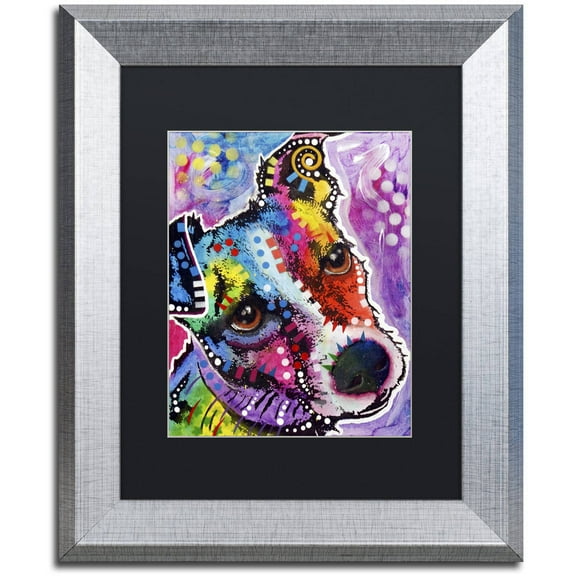 Trademark Fine Art "Dreamy Jack" Canvas Art by Dean Russo, Black Matte, Silver Frame
