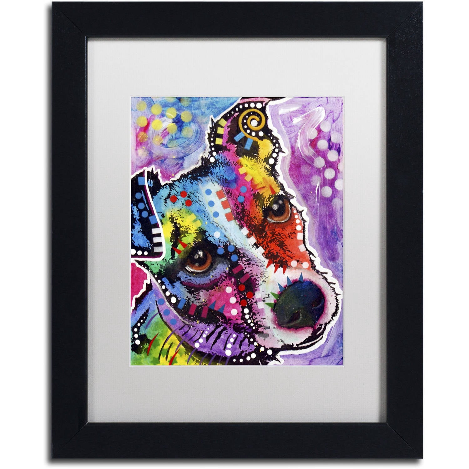 Trademark Fine Art "Dreamy Jack" Canvas Art by Dean Russo, White Matte, Black Frame