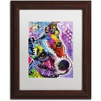 Trademark Fine Art "Dreamy Jack" Canvas Art by Dean Russo, White Matte, Wood Frame