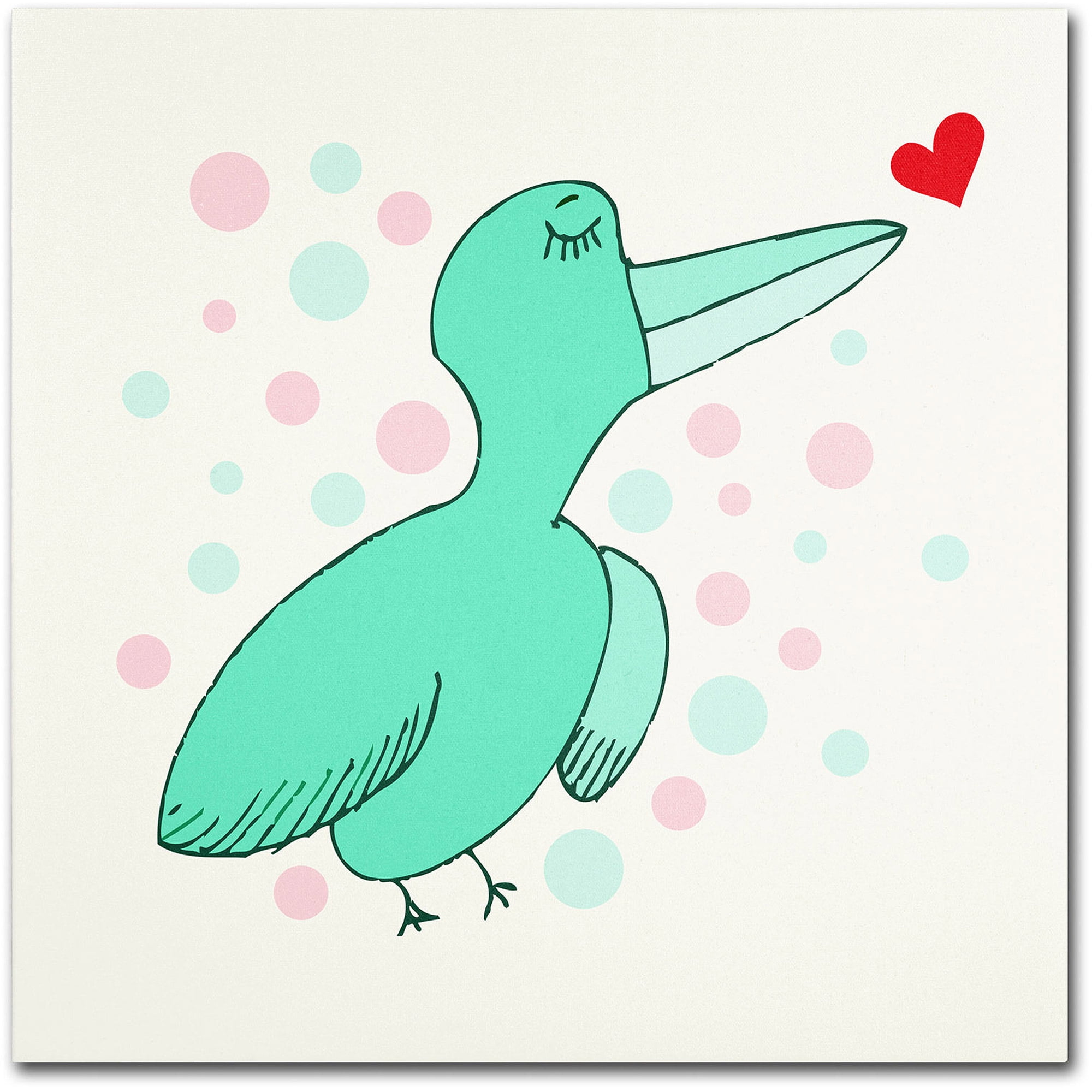 Trademark Fine Art "Dreamy Love Bird" Canvas Art by Carla Martell