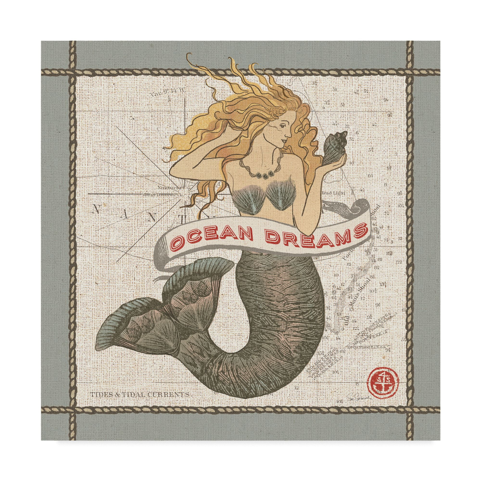 Trademark Fine Art 'Drift Away Mermaid' Canvas Art by Sue Schlabach