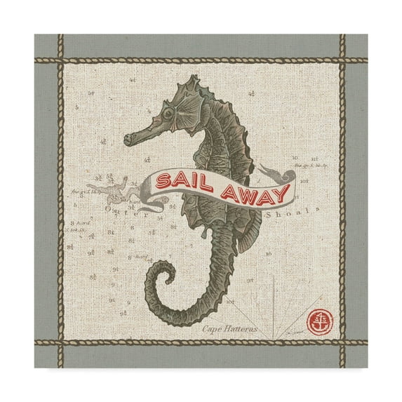 Trademark Fine Art 'Drift Away Seahorse' Canvas Art by Sue Schlabach