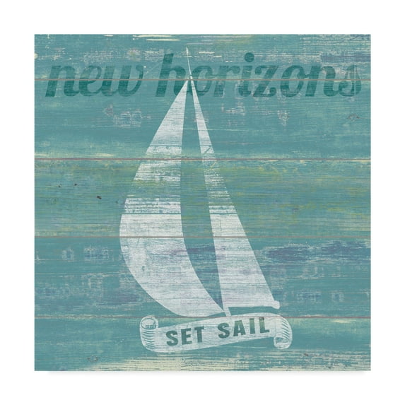 Trademark Fine Art 'Drift Sailboat' Canvas Art by Sue Schlabach