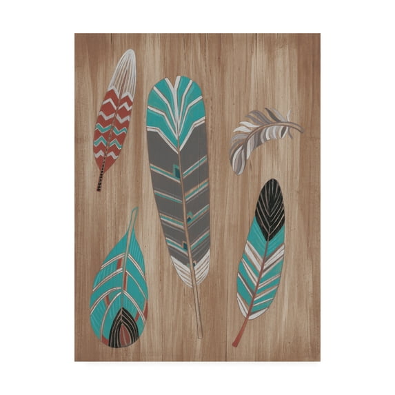 Trademark Fine Art 'Driftwood Feathers I' Canvas Art by June Erica Vess