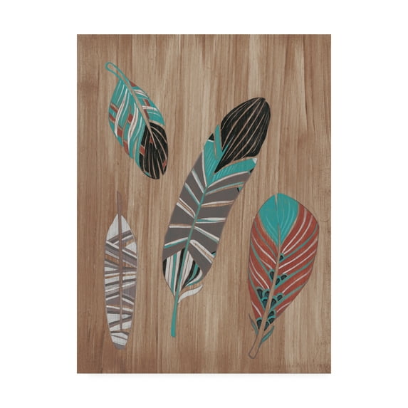 Trademark Fine Art 'Driftwood Feathers II' Canvas Art by June Erica Vess