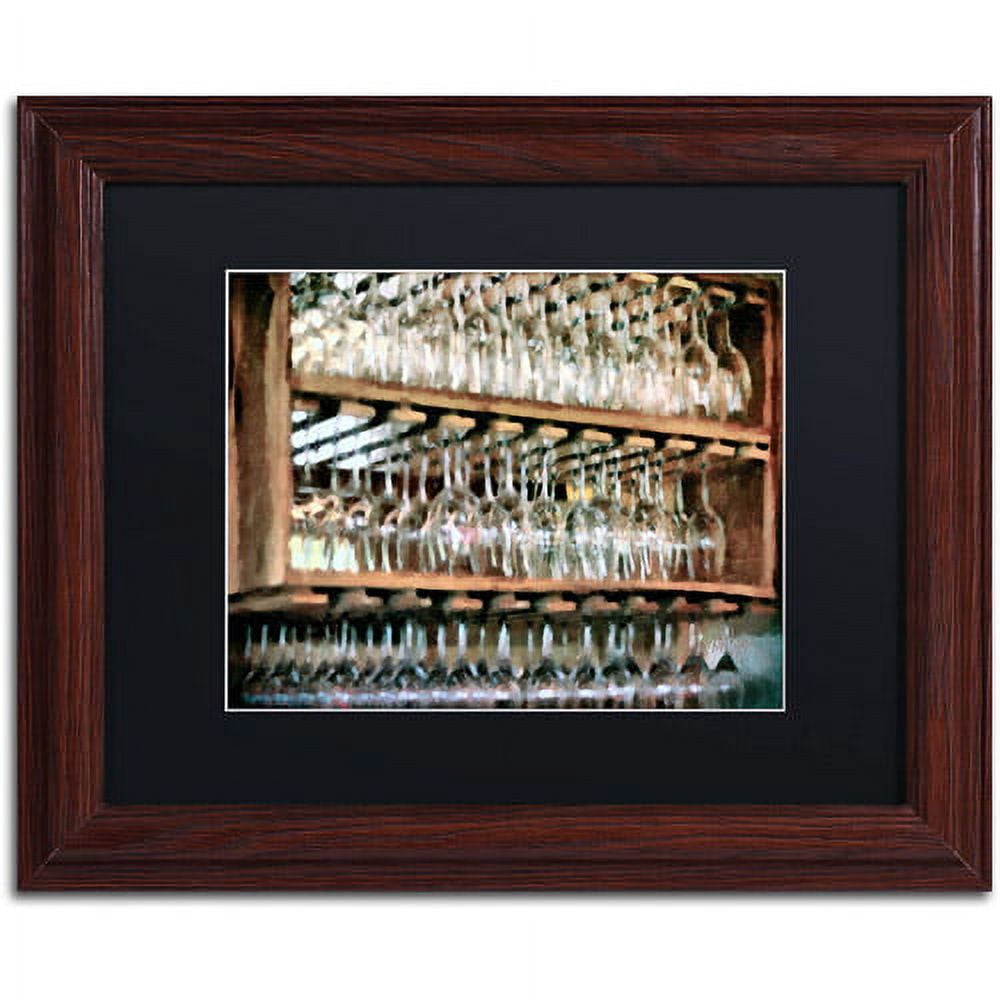 Trademark Fine Art "Drinks on the House" Canvas Art by Lois Bryan, Black Mat, Wood Frame