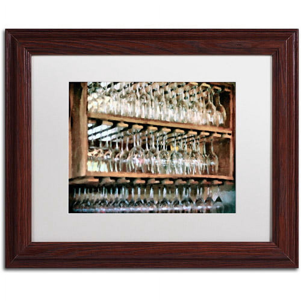 Trademark Fine Art "Drinks on the House" Canvas Art by Lois Bryan, White Mat, Wood Frame