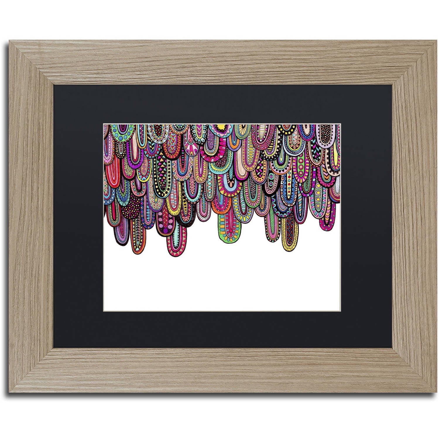 Trademark Fine Art "Drips" Canvas Art by Hello Angel, Black Matte, Birch Frame