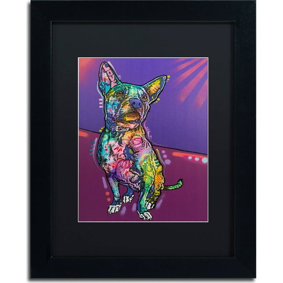 Trademark Fine Art "Drummer" Canvas Art by Dean Russo, Black Matte, Black Frame