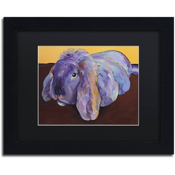 Trademark Fine Art "Duffy" Canvas Art by Pat Saunders-White, Black Matte, Black Frame