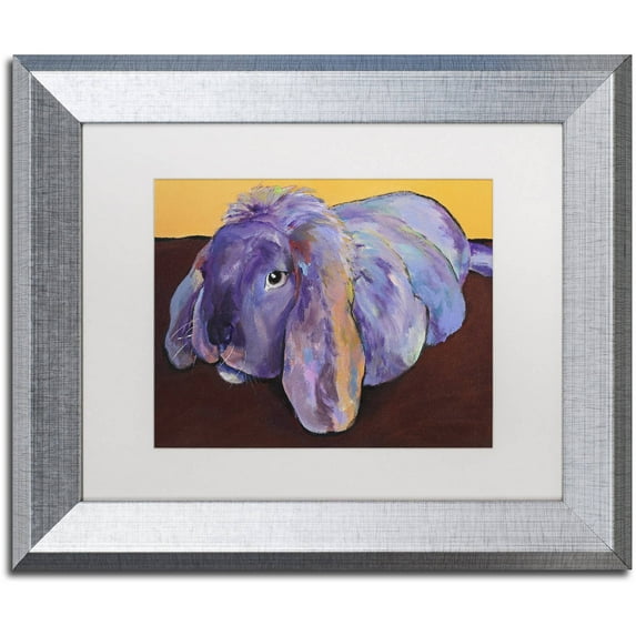 Trademark Fine Art "Duffy" Canvas Art by Pat Saunders-White, White Matte, Silver Frame