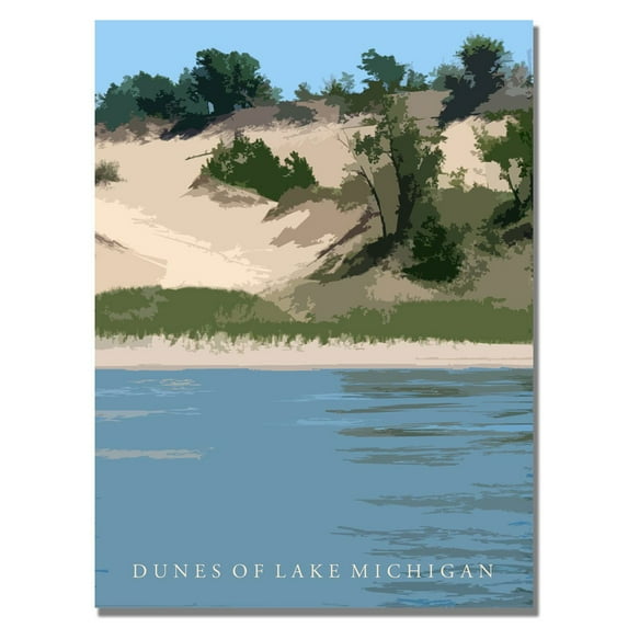 Trademark Fine Art 'Dunes of Lake Michigan II' 24' x 32' Canvas Art