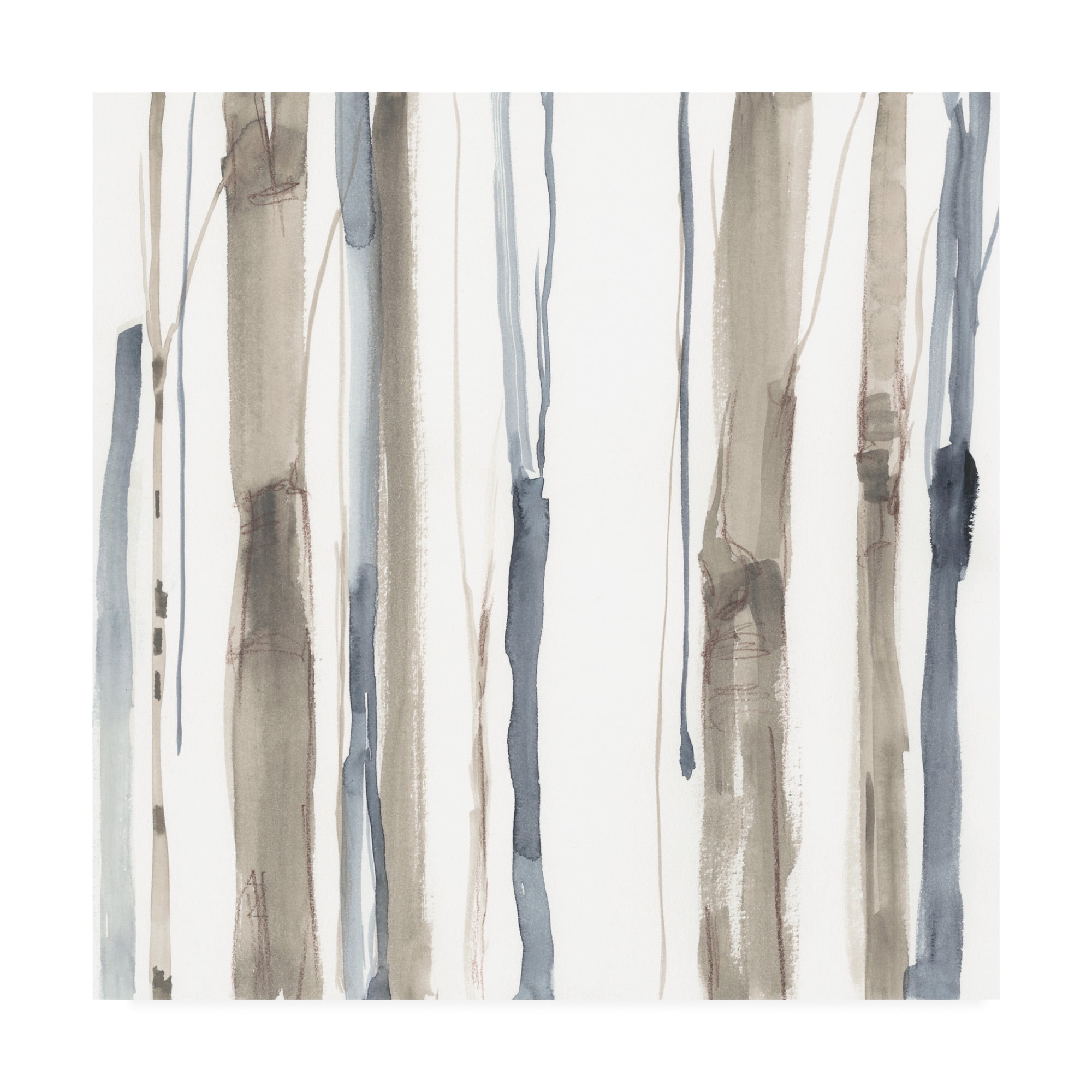 24" x 24" Beige and Gray Abstract Canvas Art Print