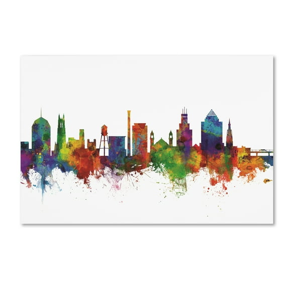 Trademark Fine Art 'Durham North Carolina Skyline II' Canvas Art by Michael Tompsett