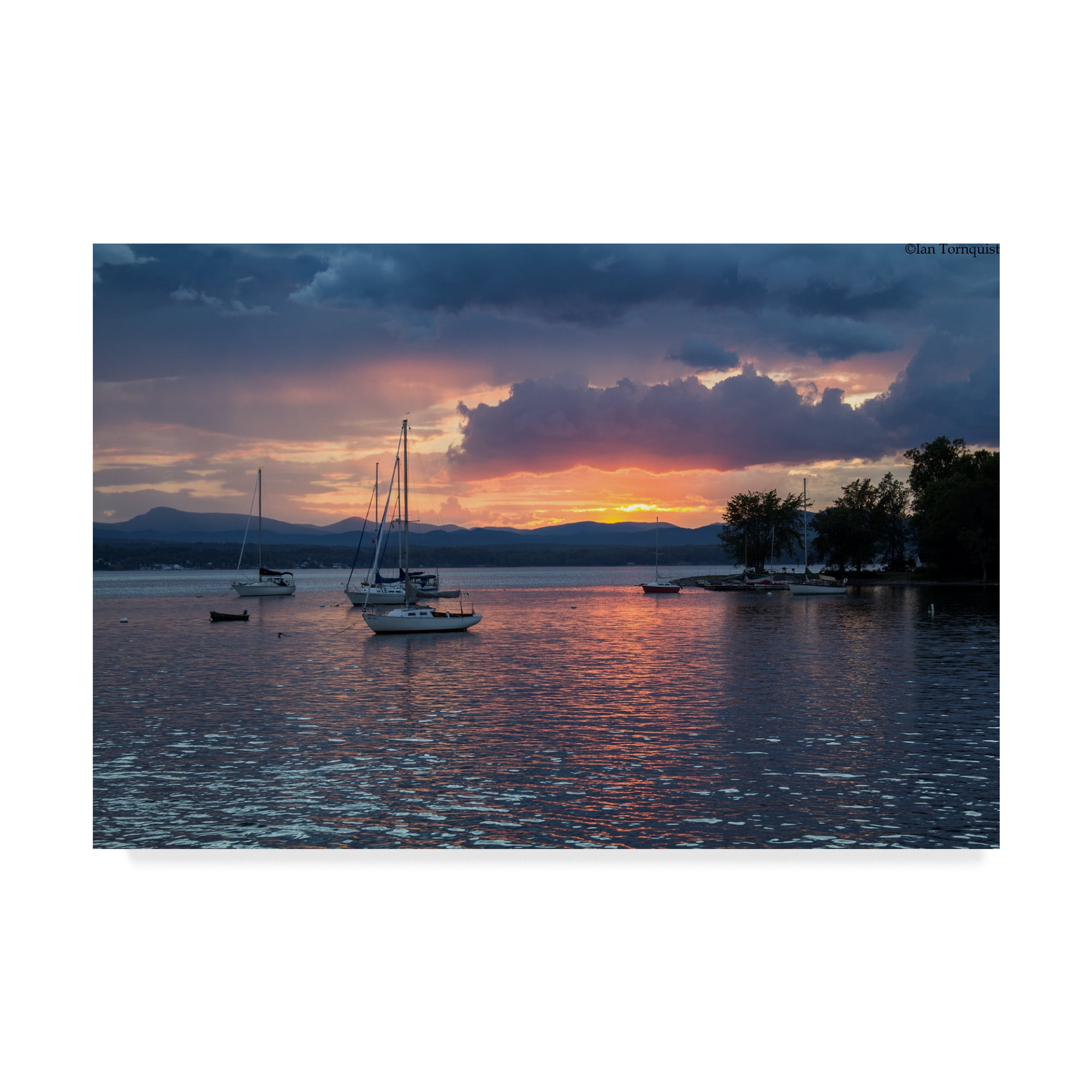 Trademark Fine Art 'Dusk On Lake Champlain' Canvas Art by Ian Tornquist