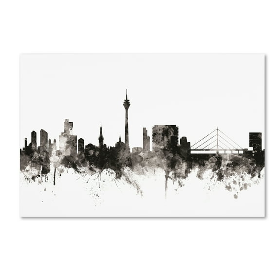 Trademark Fine Art 'Dusseldorf Germany Skyline I' Canvas Art by Michael Tompsett